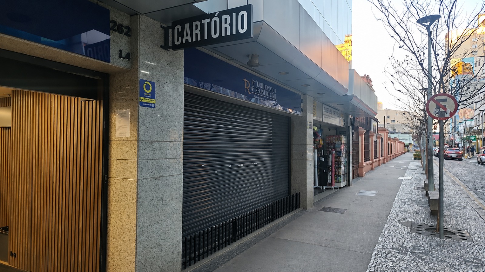 Fachada externa do Cartório Taborda no Centro